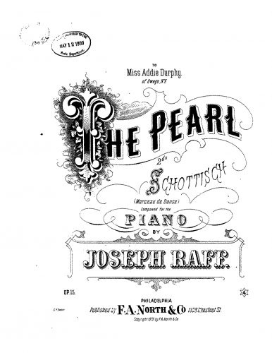 Raff - The Pearl - Piano Score - Score