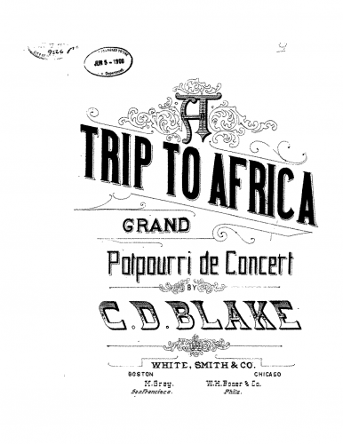 Blake - A Trip to Africa - Piano Score - Score
