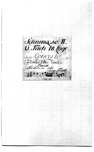 Fasch - Oboe Concerto in d minor, FaWV L:d2 - Autograph Score