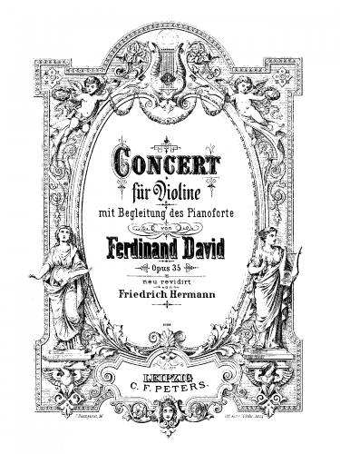 David - Violin Concerto No. 5 - For Violin and Piano - Piano score and Violin part