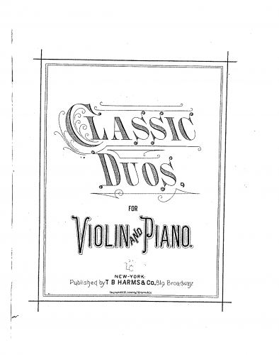 Various - Classic Duos - Scores and Parts