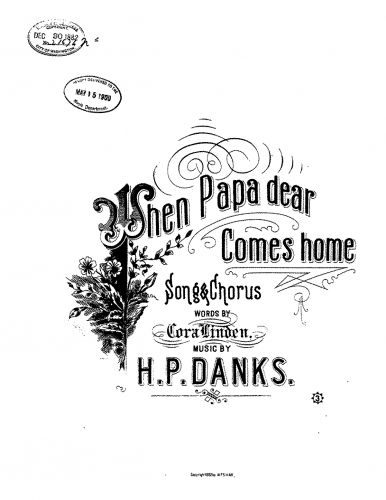 Danks - When Papa Dear Comes Home - Score