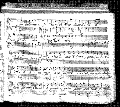 Scarlatti - Dal bel volto d'Irene - Score
