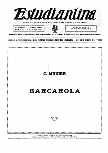 Munier - Barcarola