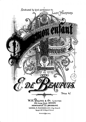 Beaupuis - Dors, mon enfant - Score