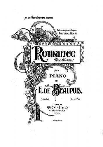Beaupuis - Romance (Genre Schumann) - Score