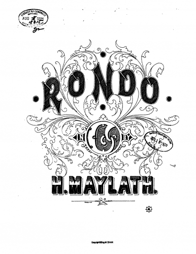 Maylath - Rondo grazioso in C major - Piano Score - Score