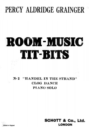 Grainger - Room-Music Tit-Bits - For Piano solo (Grainger) - Score