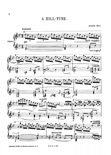 Bax - A Hill Tune - Score