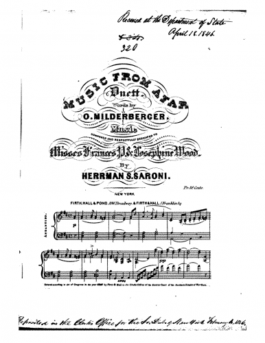 Saroni - Music From Afar - Score