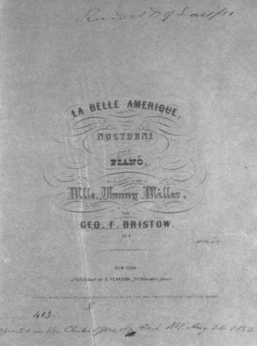 Bristow - La belle Amerique - Piano Score - Score