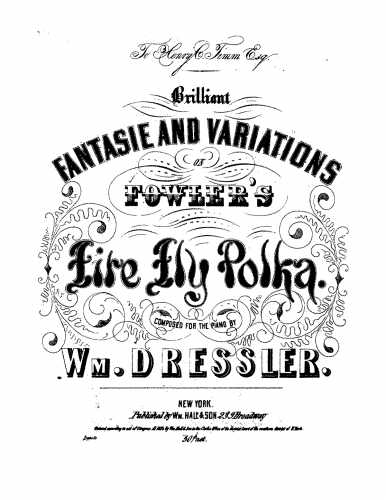 Dressler - Fire-Fly Fantasie and Variations - Piano Score - Score