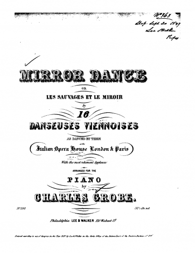 Grobe - Mirror Dances - Piano Score - Score