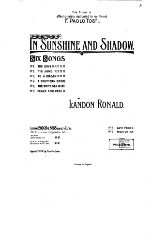Ronald - In Sunshine and Shadow - Complete Album (low voice)