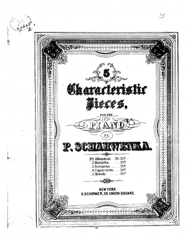 Scharwenka - 5 Piano Pieces