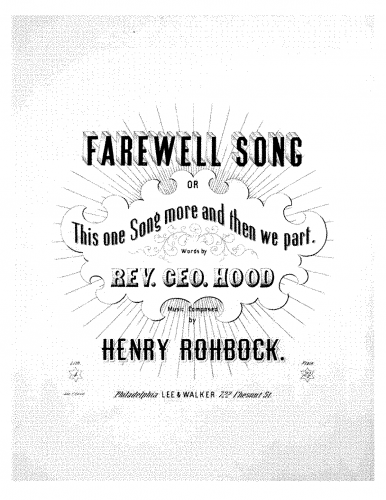 Rohbock - Farewell Song - Score