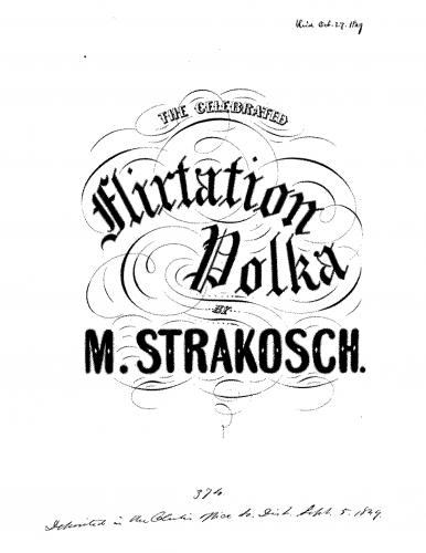 Strakosch - Flirtation - Piano Score - Score