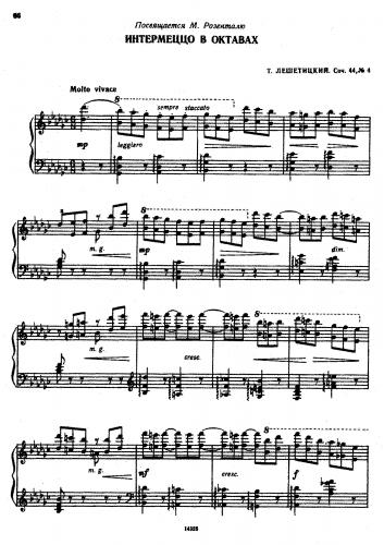 Leschetizky - Pastels - 4. Intermezzo en octaves