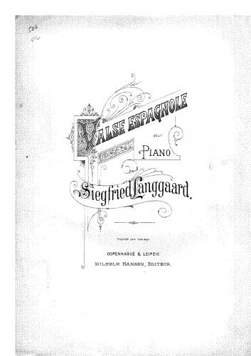 Langgaard - Valse Espagnole - Score