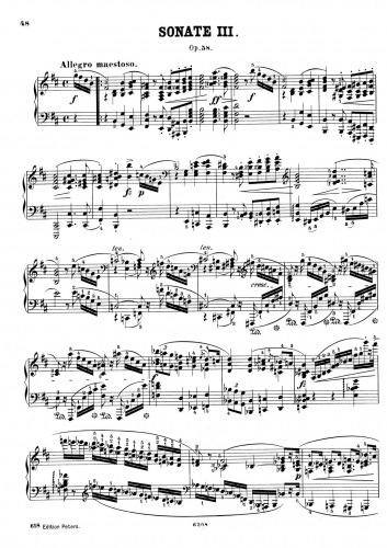 Chopin - Sonata No. 3 - Piano Score - Score