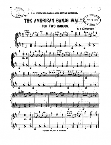 Stewart - American Banjo Waltz - Score