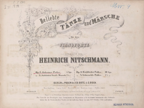 Nitschmann - Johanna-Polka - Piano Score - Score