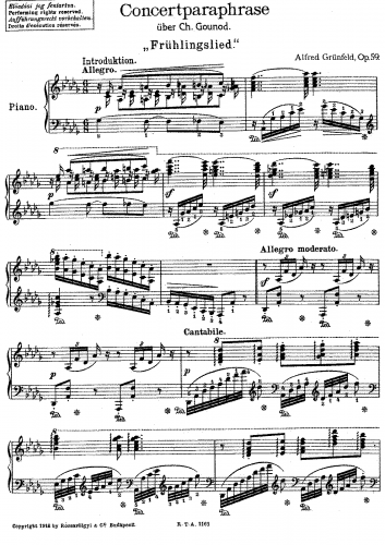 Grünfeld - Concertparaphrase - Score
