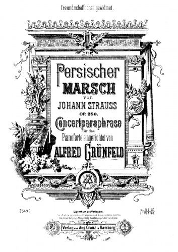 Grünfeld - Paraphrase über J. Strauss' Persischer Marsch - Score