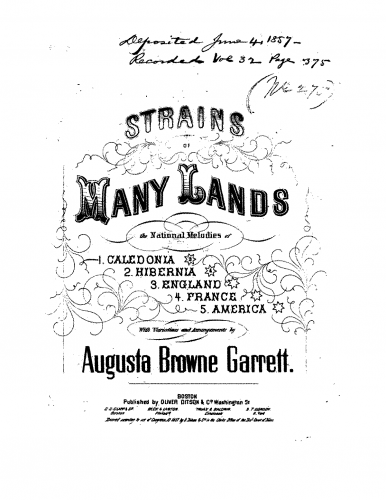 Browne - Strains of Many Lands - Piano Score - 1. The Lays of Caledonia