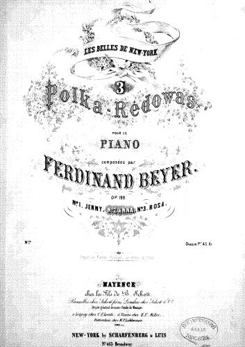 Beyer - Les Belles de New York - Piano Score - 3. Rosa Redowa-Polka