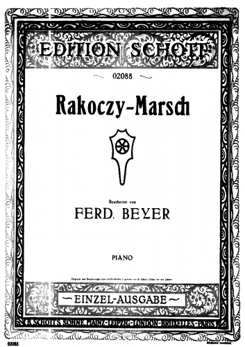 Beyer - Rakoczy-Marsch - Score