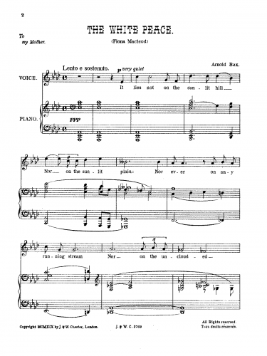 Bax - The White Peace - Score