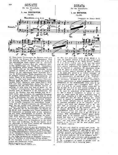 Beethoven - Piano Sonata No. 32 - Score