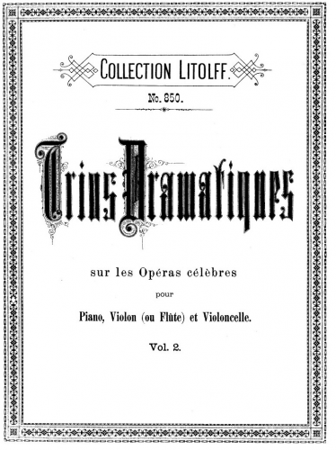 Vilbac - Trios dramatiques - Vol.2 Piano Score