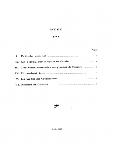 Ropartz - Musiques au jardin - Score