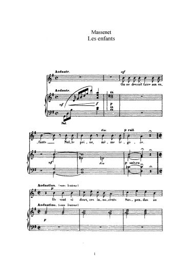 Massenet - Les enfants