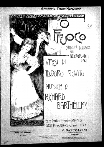 Barthélemy - 'O ffuoco - Score
