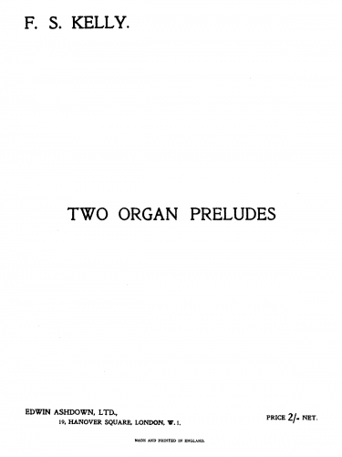 Kelly - 2 Organ Preludes - Score