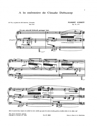 Schmitt - Mirages, Op. 70 - Solo Piano (Original) - Score