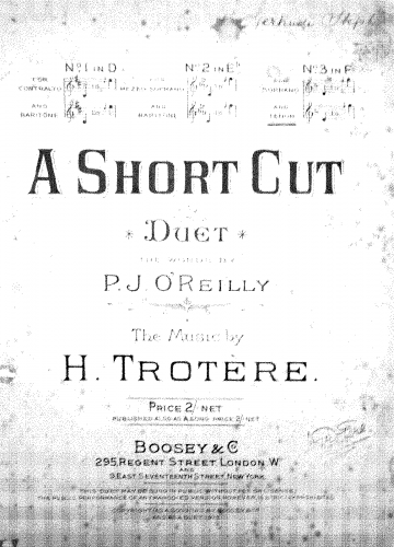 Trotere - A Short Cut - Score