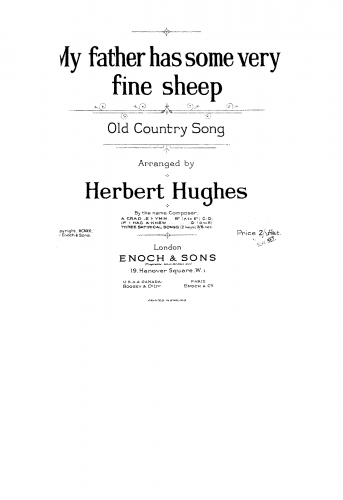 Hughes - My Father has Some Very Fine Sheep - Score
