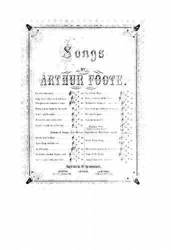 Foote - Elaine's Song - Score