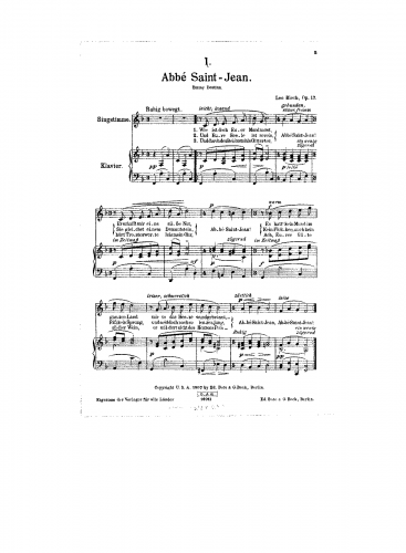 Blech - Chansons und Lieder - Score