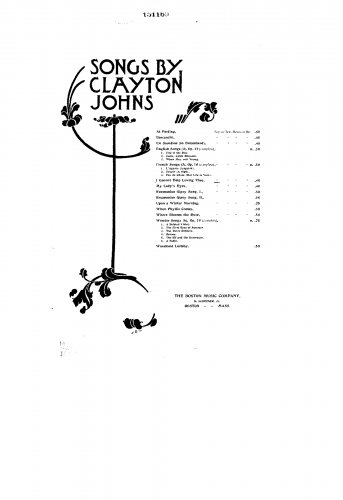 Johns - I Cannot Help Loving Thee - Score