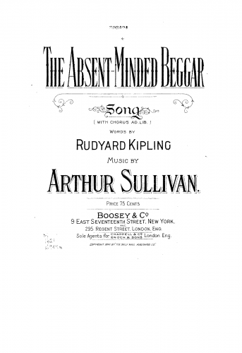 Sullivan - The absent-minded beggar - Score