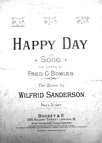 Sanderson - Happy Day - Score