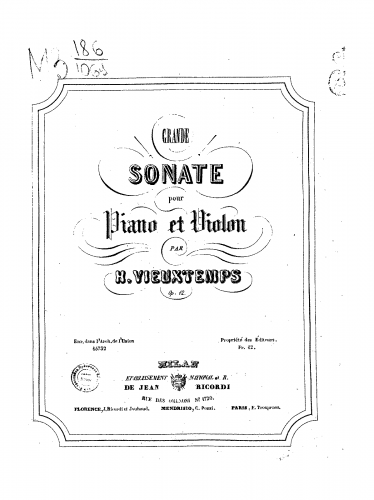 Vieuxtemps - Violin Sonata in D major