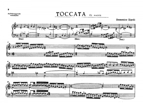 Zipoli - Sonate d'Involatura per organo e cimbalo - Keyboard Scores