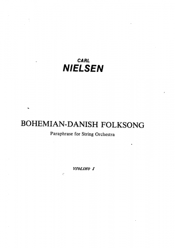 Nielsen - Bohemian-Danish Folksong