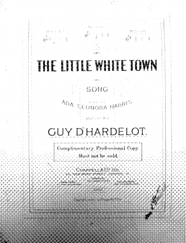 Hardelot - The Little White Town - Score